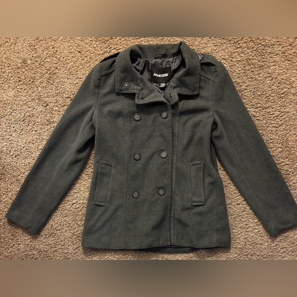 Joe Boxer Men’s Med Heather Gray Pea Coat Extremely Soft Excellent Condition